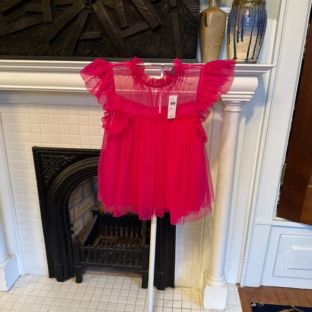 Anthropologie Sunday in Brooklyn pink tulle top.‎ NWT. Retail 78 - Picture 2 of 8